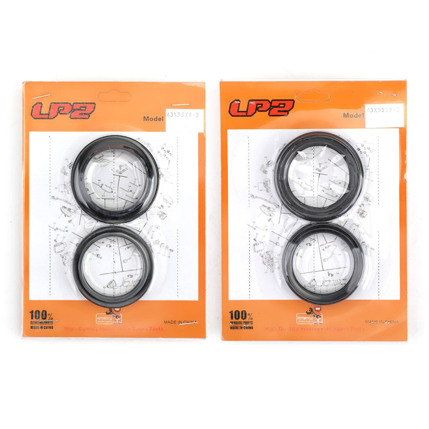 Kit Parapolvere Olio Forcella per Kawasaki KX125 KX250 KX500 ZR1100 ZRX1100 ZRX1200 Generico