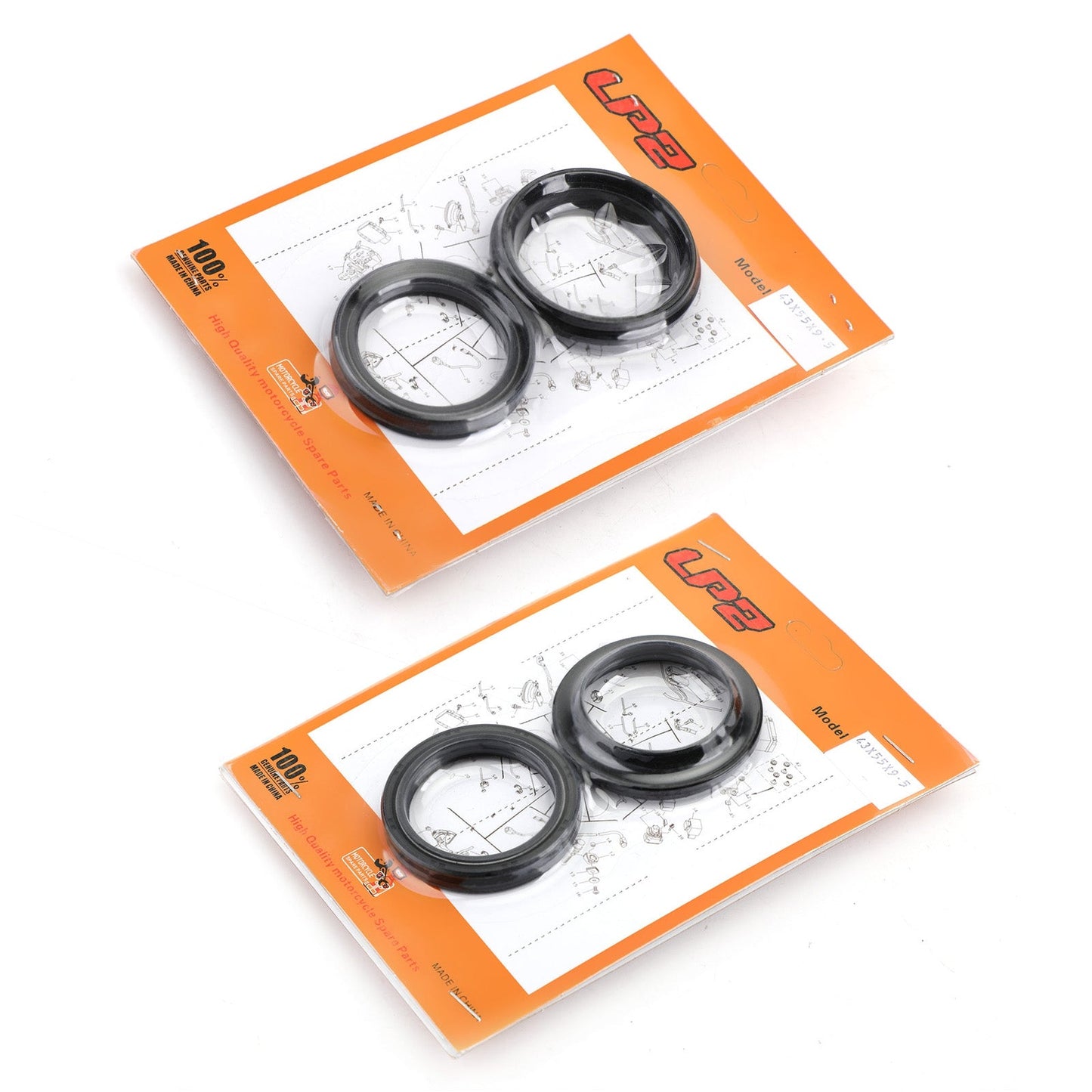 Kit Parapolvere Olio Forcella per Kawasaki KX125 KX250 KX500 ZR1100 ZRX1100 ZRX1200 Generico