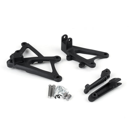 Pedane poggiapiedi anteriori per pilota Set staffe per Yamaha YZF R1 2009-2011 Nero generico