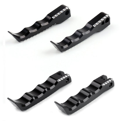 Footrest Foot pegs Brackets For Suzuki GSXR 1300 Hayabusa 2008-2015 Black