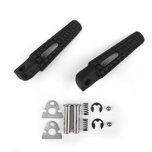 Black Rear Footrests Foot Pegs Aluminum Passenger For Suzuki GSXR 1000 600 750