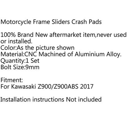 Le migliori offerte per CNC Frame Sliders Crash Pad Cover Protector Guard For Kawasaki Z900 2017 Generico sono su ✓ Confronta prezzi e caratteristiche di prodotti nuovi e usati ✓ Molti articoli con consegna gratis!