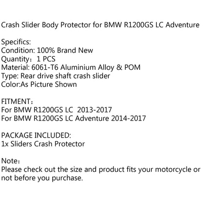 Protezione per cursore di arresto cardanico per alloggiamento trasmissione posteriore per BMW R1200GS LC ADV 13-17 generico