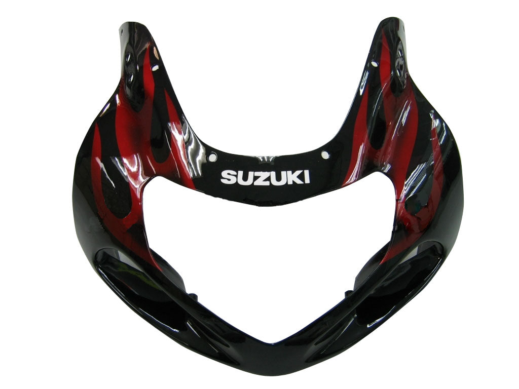 Carene 2000-2002 Suzuki GSXR 1000 Black &amp; Red Flame Racing Generic