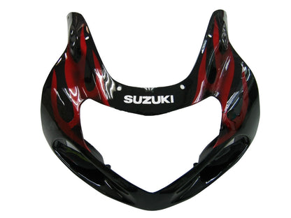 Carene 2000-2002 Suzuki GSXR 1000 Black &amp; Red Flame Racing Generic