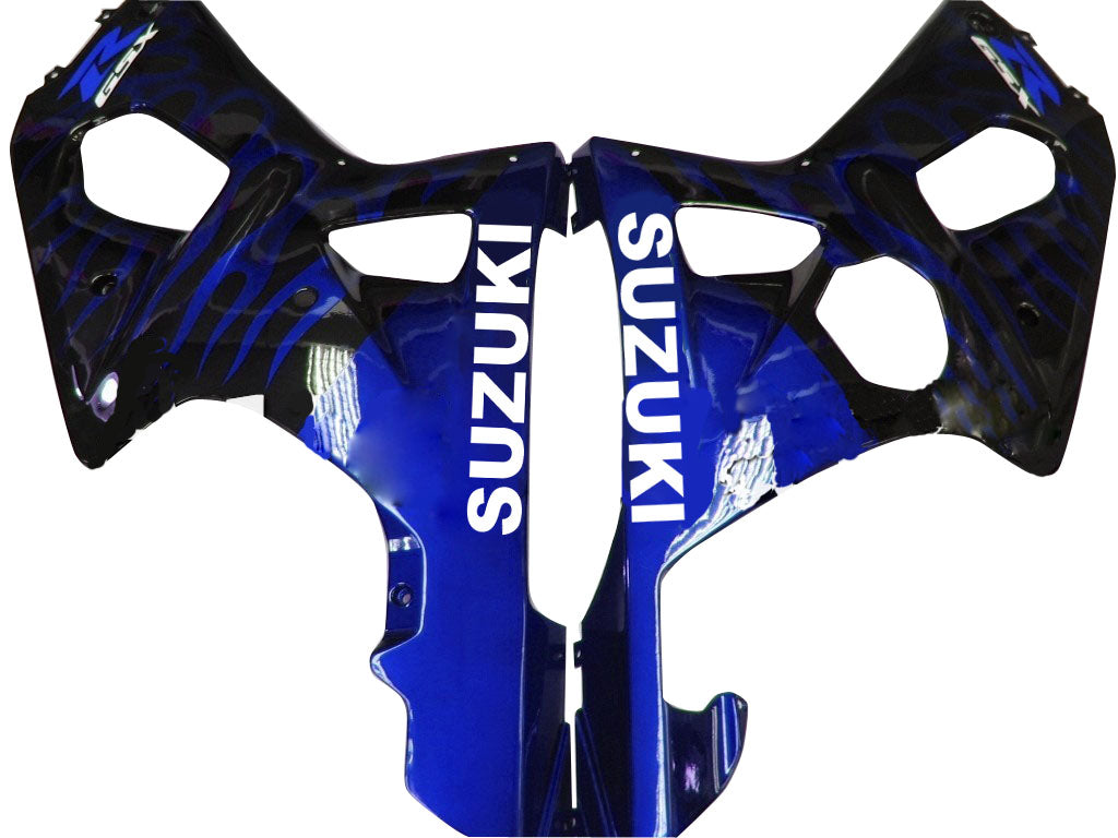 Amotopart 2000-2002 Suzuki GSXR1000 Cladding Black & Blue Flame Kit