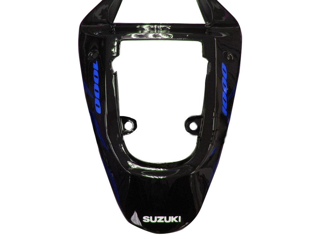 Carene 2000-2002 Suzuki GSXR 1000 Black &amp; Blue Flame Racing Generico
