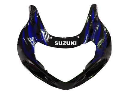 Amotopart 2000-2002 Suzuki GSXR1000 Cladding Black & Blue Flame Kit