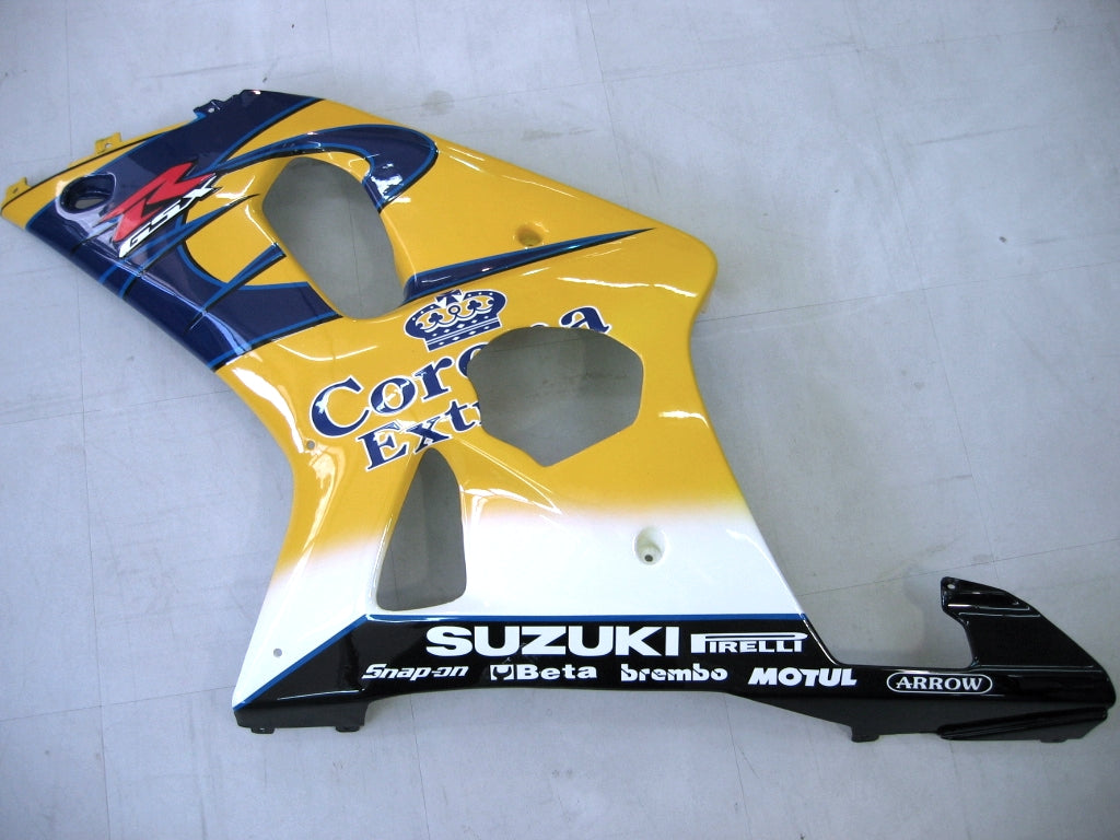 Carene 2000-2002 Suzuki GSXR 1000 Giallo &amp; Blu Corona GSXR Racing Generico