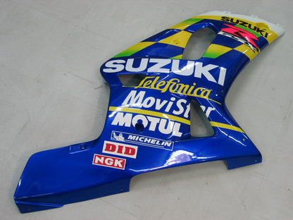 Amotopart 2000-2002 Suzuki GSXR1000 Cladding Blue & Yellow Kit