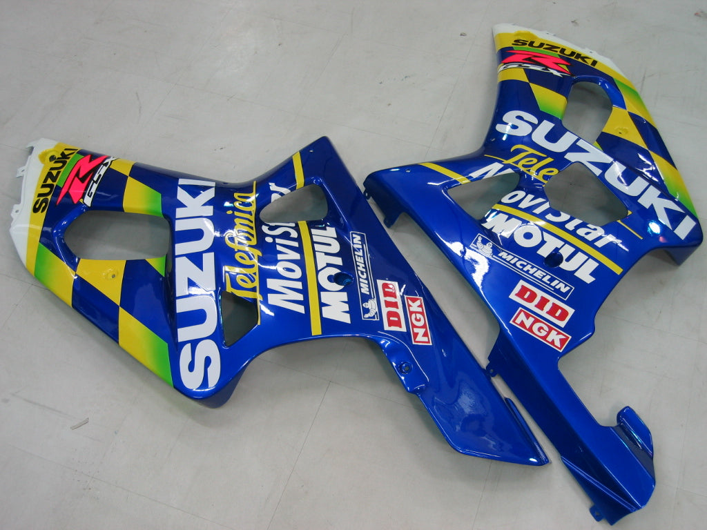 Amotopart 2000-2002 Suzuki GSXR1000 Cladding Blue & Yellow Kit