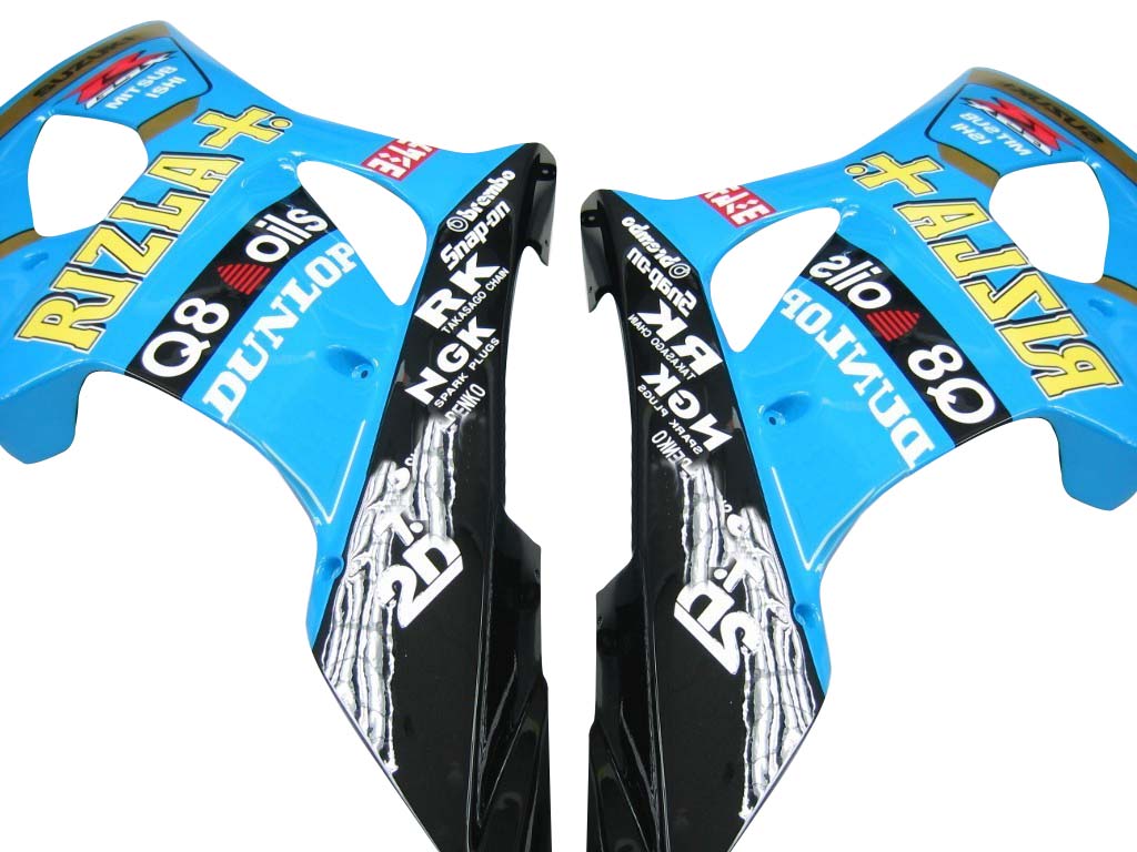 For GSXR1000 2003-2004 Bodywork Fairing Black Blue ABS Injection Molded Plastics Set