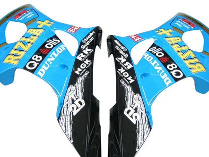 For GSXR1000 2003-2004 Bodywork Fairing Black Blue ABS Injection Molded Plastics Set