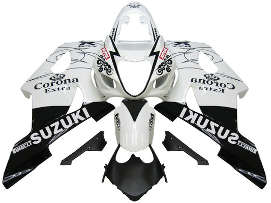 Carene 2003-2004 Suzuki GSXR 1000 Bianco &amp; Nero Corona Suzuki Racing Generico