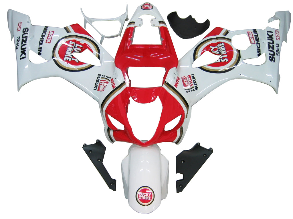Carene 2003-2004 Suzuki GSXR 1000 Bianco e Rosso Lucky Strike Racing Generic