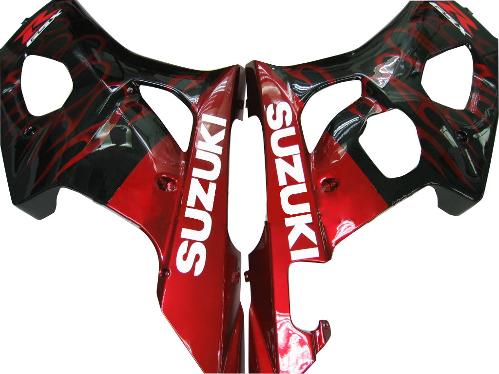 Amotopart 2003-2004 Suzuki GSXR1000 Cladding Black & Red Flame Kit