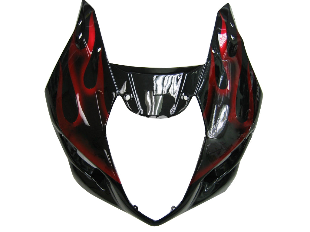 Amotopart 2003-2004 Suzuki GSXR1000 Cladding Black & Red Flame Kit