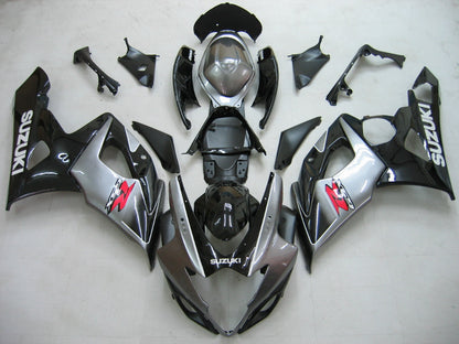 Amotopart 2005-2006 GSXR1000 Suzuki Cladding Black & Grey Kit