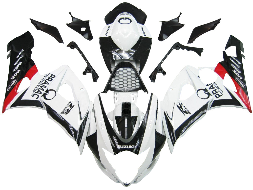 Carene 2005-2006 Suzuki GSXR 1000 Bianco Nero Pramac Racing Generic