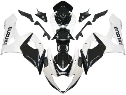 Carene 2005-2006 Suzuki GSXR 1000 Bianco &amp; Nero GSXR Racing Generico