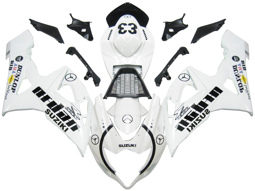 Carene 2005-2006 Suzuki GSXR 1000 Bianco &amp; Nero Jordan Racing Generic