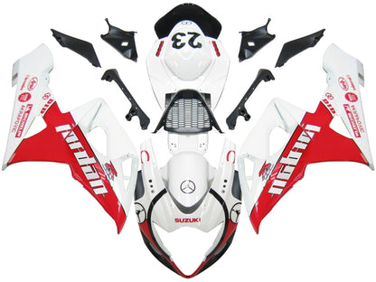Carene 2005-2006 Suzuki GSXR 1000 Bianco &amp; Rosso Jordan Racing Generico