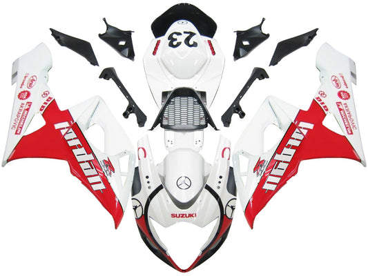 Carene 2005-2006 Suzuki GSXR 1000 Bianco &amp; Rosso Jordan Racing Generico