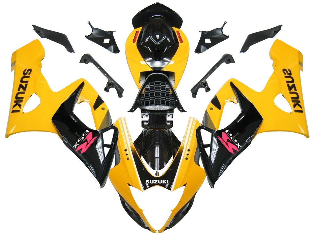 Carene 2005-2006 Suzuki GSXR 1000 Giallo &amp; Nero GSXR Racing Generico