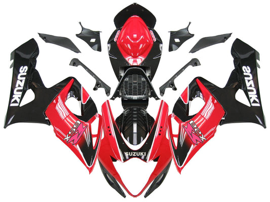 Carene 2005-2006 Suzuki GSXR 1000 Nero e Rosso GSXR Generico