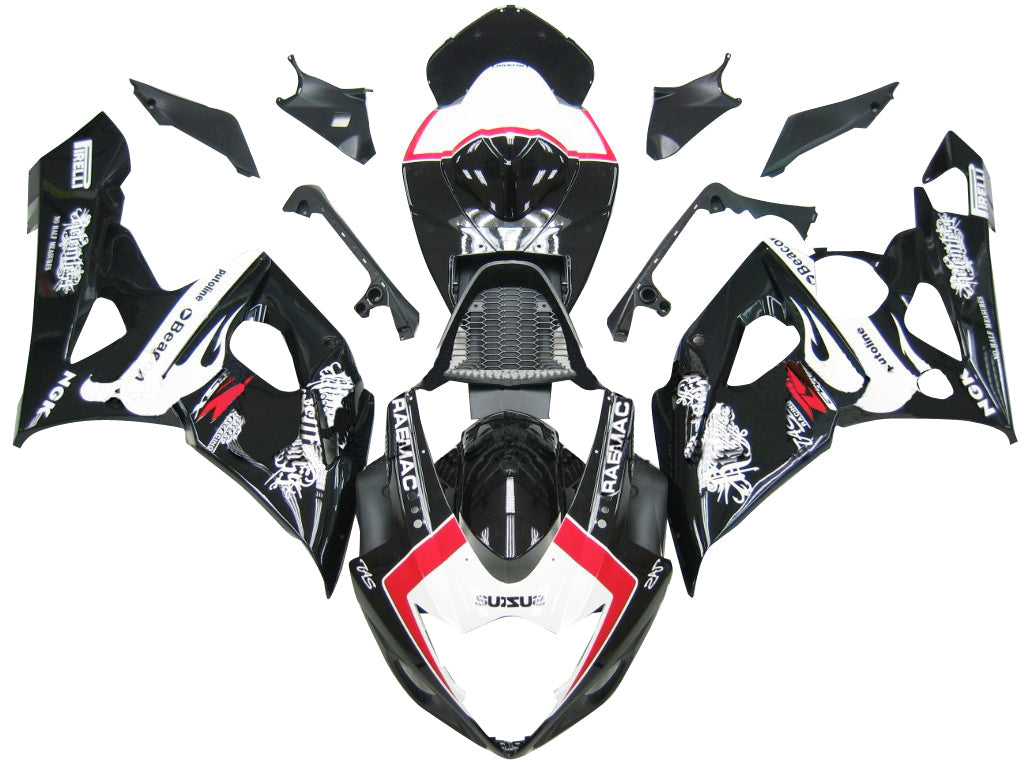 Carene 2005-2006 Suzuki GSXR 1000 Nero Bianco Suzuki GSXR Racing Generico