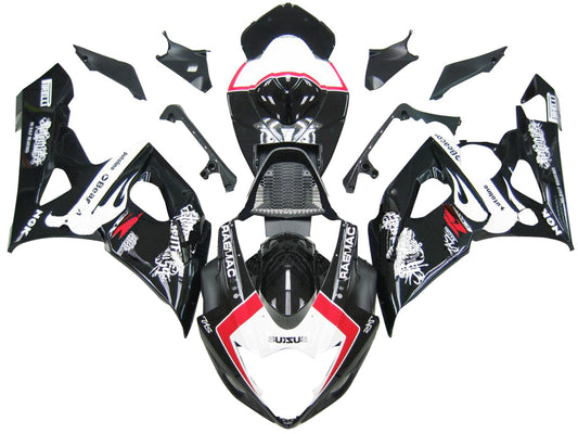 Carene 2005-2006 Suzuki GSXR 1000 Nero Bianco Suzuki GSXR Racing Generico