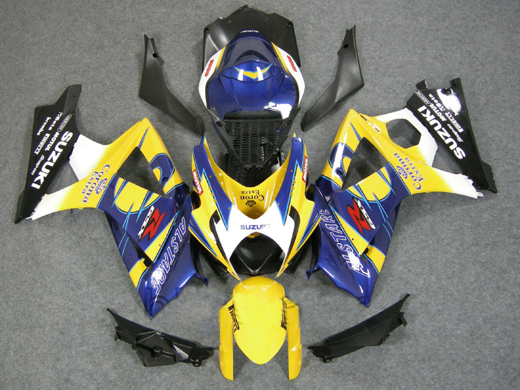 Carene 2007-2008 Suzuki GSXR 1000 Giallo &amp; Blu Alstare Racing Generico