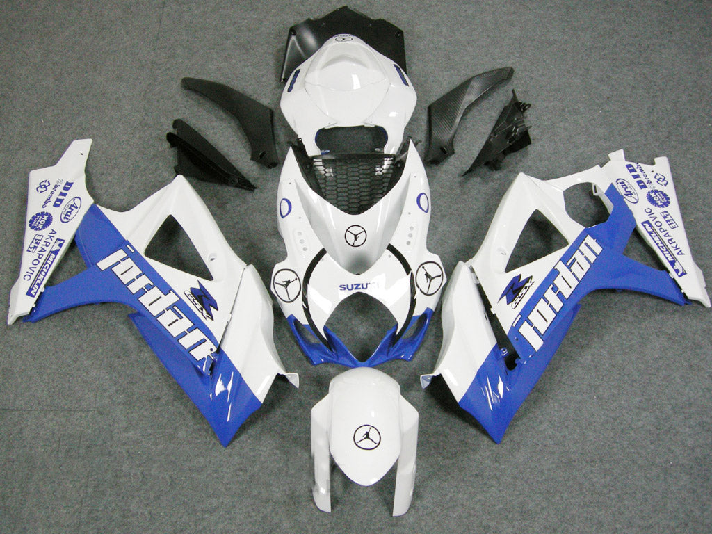 Carene 2007-2008 Suzuki GSXR 1000 Bianco &amp; Blu Jordan Racing Generic