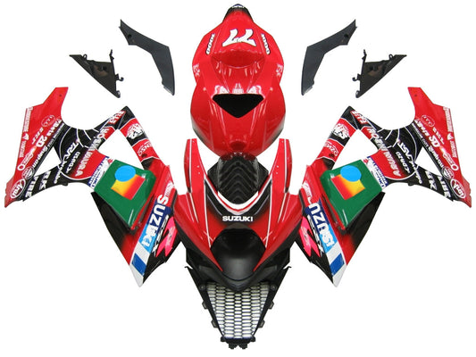 Carene 2007-2008 Suzuki GSXR 1000 Rosso Nero No.77 GSXR Racing Generico