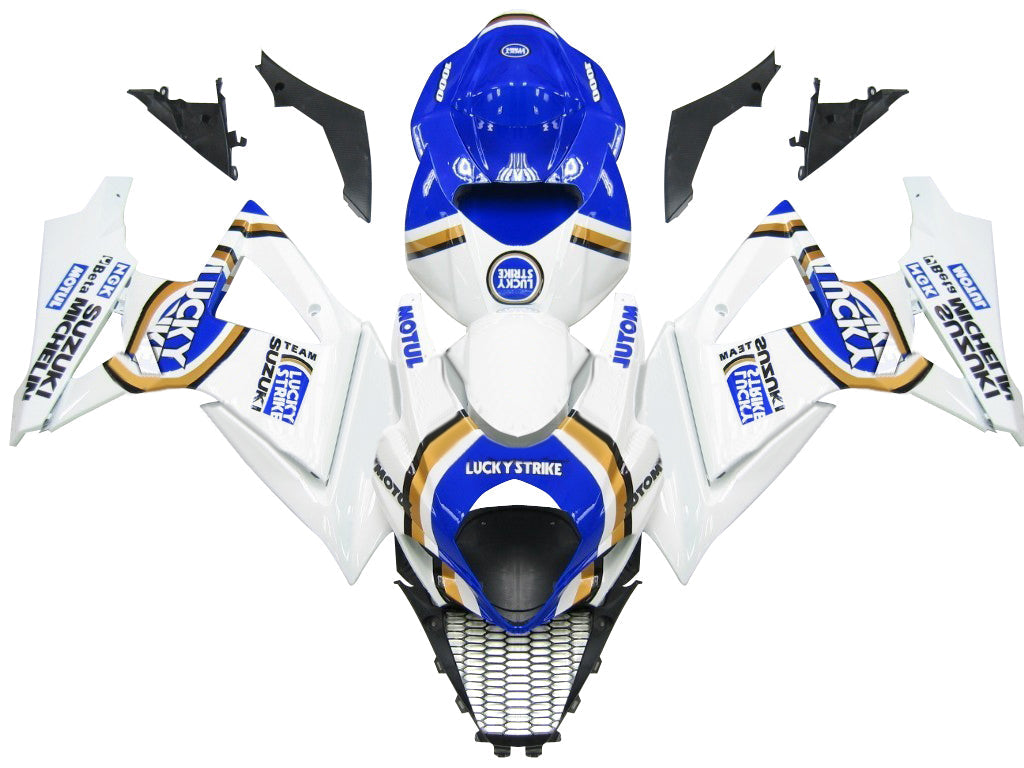 Carene 2007-2008 Suzuki GSXR 1000 White &amp; Blue Lucky Strike Generic