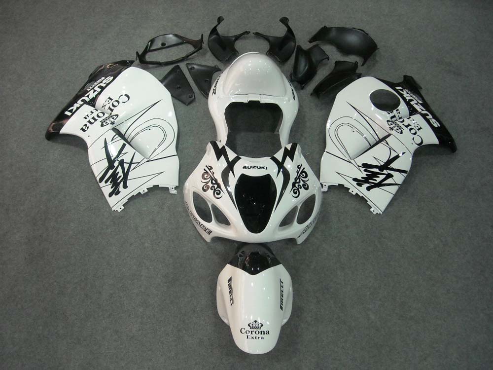 Amotopart Suzuki GSXR1300 Cladding White & Black Kit