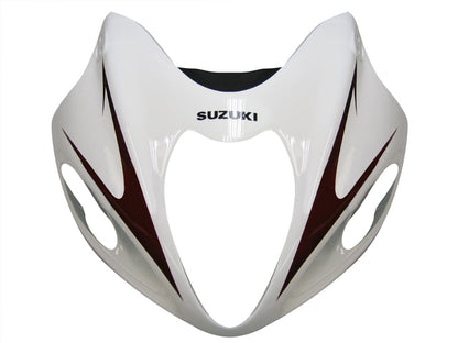 Amotopart Suzuki Hayabusa GSXR1300 1999-2007 Kit multi bianco e sliver