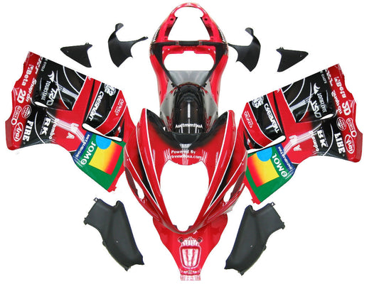 Amotopart Suzuki Hayabusa GSXR1300 1999-2007 Multi Red & Black Kit Clodding