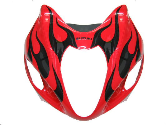 Carene 1999-2007 Suzuki GSX1300 Hayabusa Red &amp; Black Flame Racing Generico