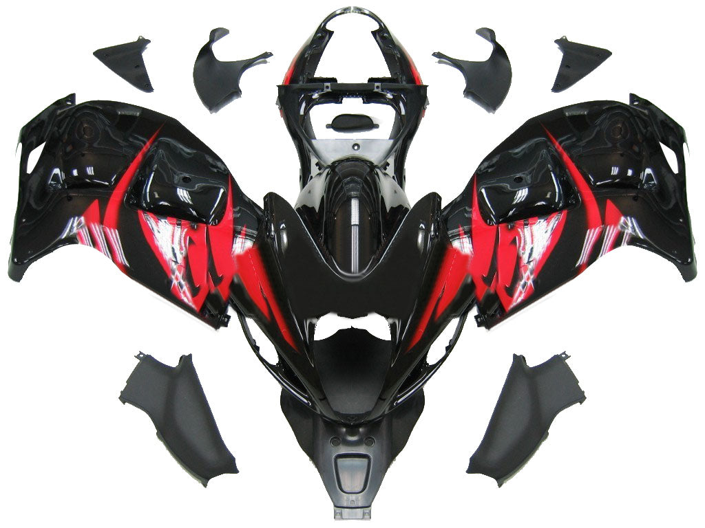 Carene 1999-2007 Suzuki GSX1300 Hayabusa Nero e Rosso Hayabusa Racing Generico