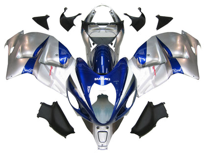 Carene 1999-2007 Suzuki GSX1300 Hayabusa Argento e Blu Hayabusa Racing Generico