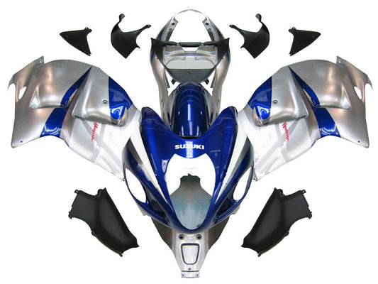 Carene 1999-2007 Suzuki GSX1300 Hayabusa Argento e Blu Hayabusa Racing Generico