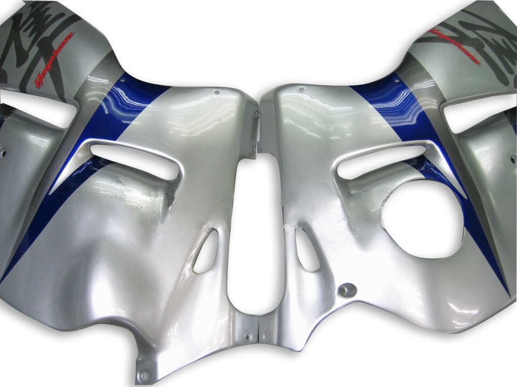 Carene 1999-2007 Suzuki GSX1300 Hayabusa Argento e Blu Hayabusa Racing Generico