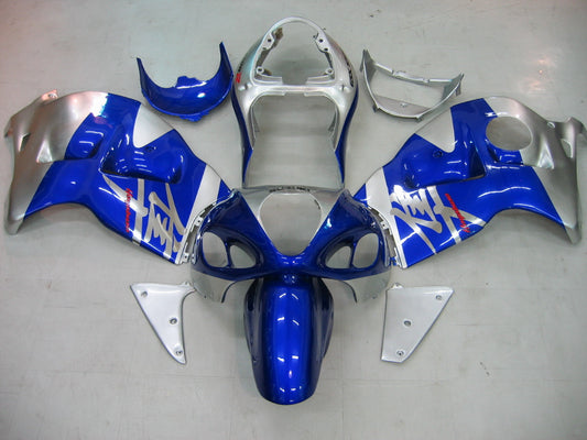 Amotopart Suzuki Hayabusa GSXR1300 1999-2007 Kit di pulizia blu e sliver