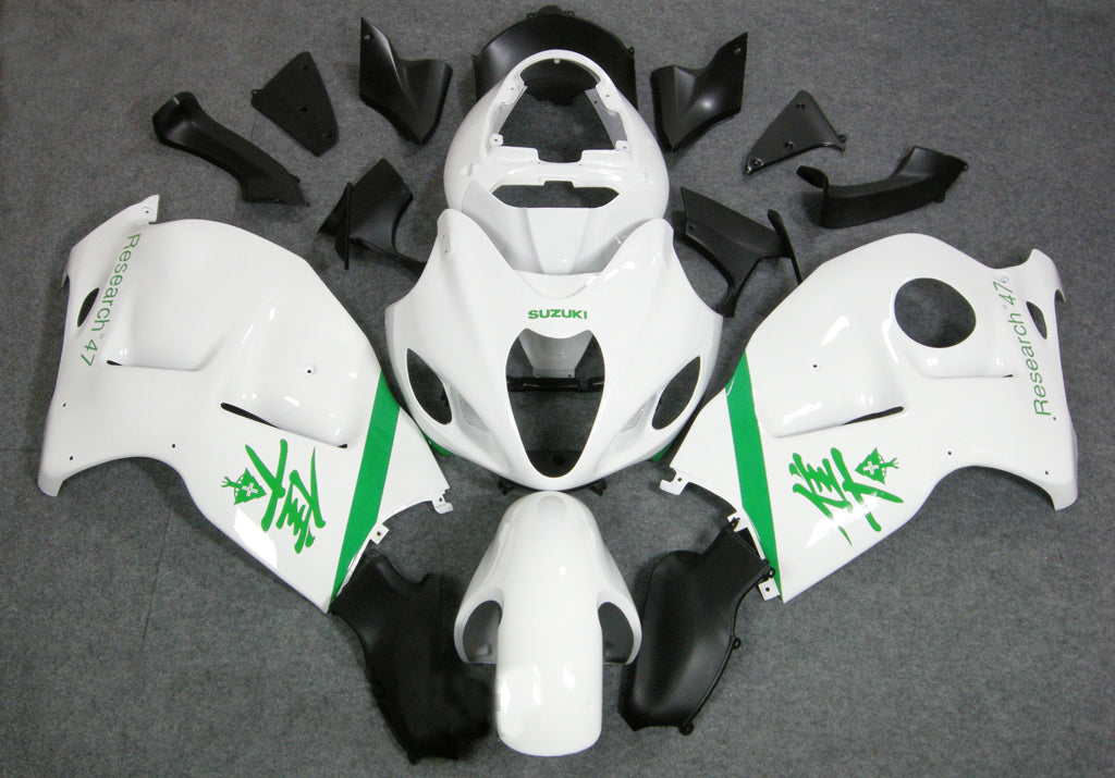 Carene 1999-2007 Suzuki GSX1300 Hayabusa Bianco Verde Research47 Racing Generico