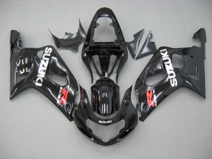 For GSXR600 2001-2003 Bodywork Fairing Black ABS Injection Molded Plastics Set