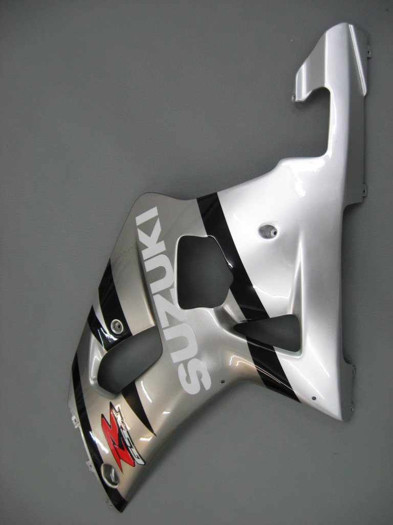 Amotopart Cladding Suzuki GSXR600 2001-2003 Cladding Kit di bloccaggio in argento GSXR Racing a 2 tono