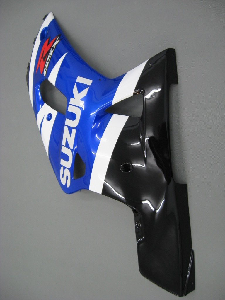 Amotopart Cladding Suzuki GSXR600 2001-2003 Cladding Blue White Bianco Kit di rivestimento nero