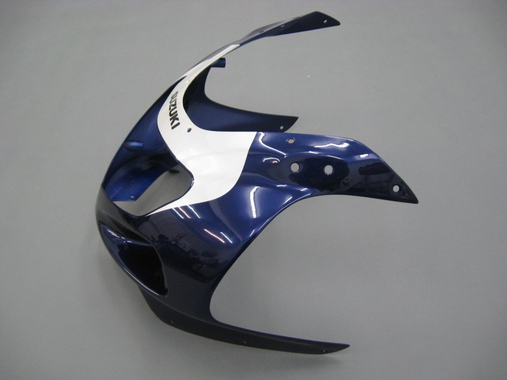 Amotopart Cladding Suzuki GSXR600 2001-2003 Cladding Blue White Bianco Kit di rivestimento nero