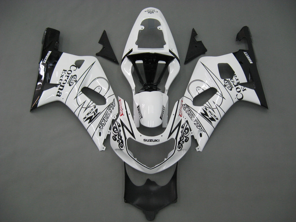 Carene 2001-2003 Suzuki GSXR 600 Bianco Nero Alstare Corona GSXR Racing Generico
